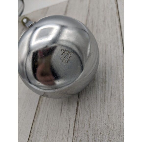 Vintage Ekco #1 Chromium Plate Green Handle Spout Ladle 10 3/4" - Picture 7 of 7